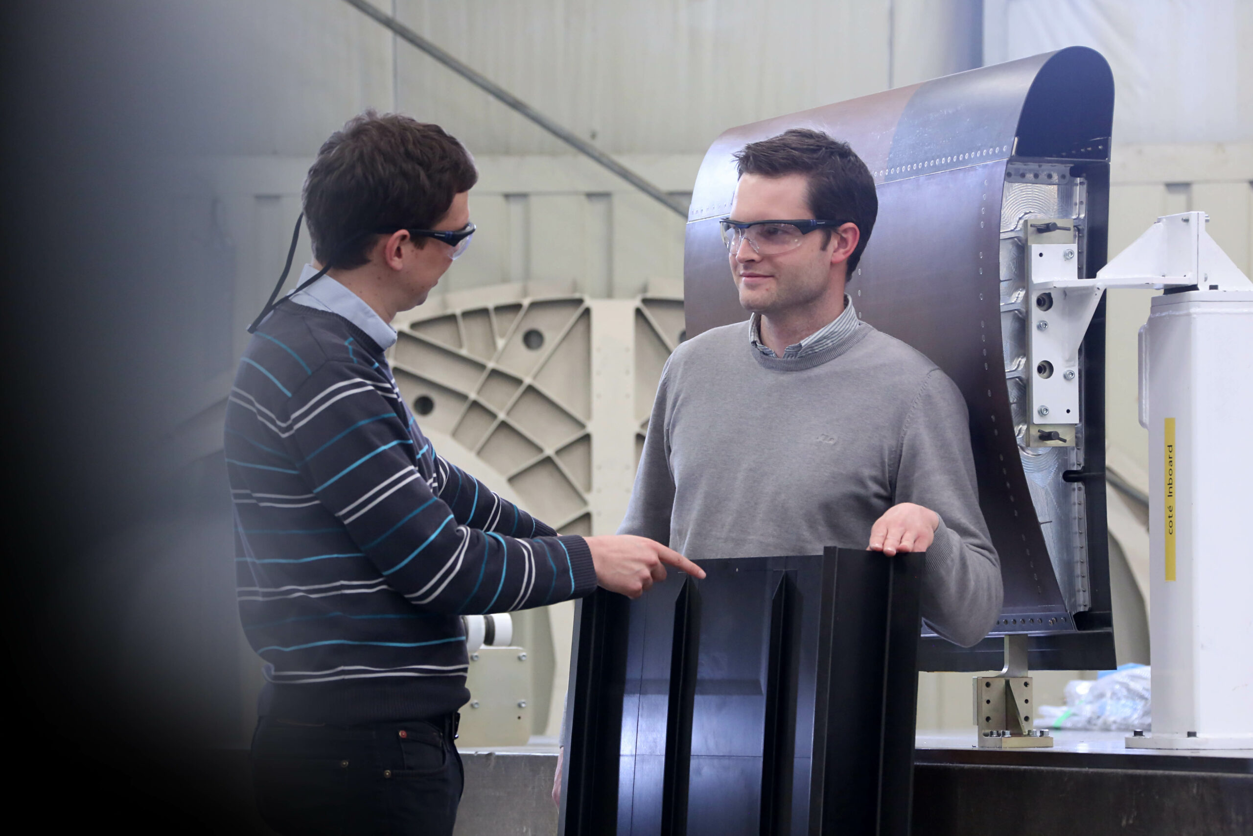 Engineers working on R&T project